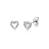 DIAMANT LETERNEL Uhani Ohrringe aus 375 Weißgold mit Diamant Herz-Design srebrna