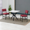 HANAH HOME Set Trpezarijski sto i 2 stolice Dubai Burgundy White