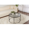 Hanah Home Klub sto Aurum, 80x80x43cm, Crni