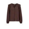 WE Fashion Bluza temno rjava