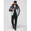 Ombre Mens long quilted jacket with large pockets - beige