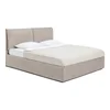 Sivorjava oblazinjena zakonska postelja s prostorom za shranjevanje z letvenim dnom 160x200 cm Thessa Pillow – Bonami Selection