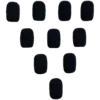 JABRA Slim Foam Mic Covers for BlueParrott B250 Series headsets (10 pcs in bag)
