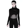 ženska majica - SIndi Fishnet Top - KILLSTAR - KSRA002142