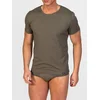 zd ZERO DEFECTS Spodnja majica Crew-Neck Soy fiber temno zelena