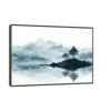 Canvas Slika na platnu Plavi pejzaž, Sa ramom, 75 x 50 cm, Crni