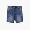 Cropp - Denim kratke hlače z učinkom pranja - mornarsko modra
