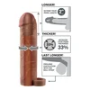 Fantasy X-tensions Fantasy X-Tensions - Ovratnik za penis 33% večji penis +5,1 cm rjave barve 19 cm