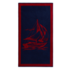 Brisača za plažo SAIL 85x160 cm Temno modra