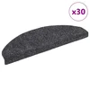 Prostirke za stepenice, samoljepljive, 30 kom., 65x21x4 cm, tamno sive, poluokrugle, velike