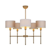 Luster na šipci MADELA 5xE14/40W/230V bela/bež