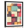 Plakat s paspartujem abstraktna tekstura - 60x90 white