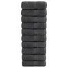 Vidaxl Premium brisače SOLUND 10 kos antracit 30x50 cm 600 g/m2