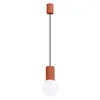 Sollux SL.1729 - Luster na sajli HALO 1xG9/8W/230V prečnik 12 cm narandžasta