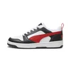 PUMA Rebound V6 Low Sneakers, Shoes, White/Red/Black, 37