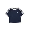 ADIDAS ORIGINALS Majica LOOSE SHORT PINSTRIPE mornarska/bela