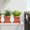 Kvadratna saksija za cvijeće 24 pcs Crvena cigla Plastika