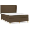 Vidaxl Box spring postelja z vzmetnico temno rjav 140x190 cm blago