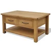 vidaXL Klubska mizica iz hrastovine 88x53x45 cm