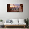 tulup.si Slika na steklu Oblaki sky landscape rock 100x50 cm 4 obešalnika