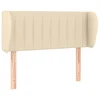 Vidaxl Vzglavje z ušesi krem 93x23x78/88 cm blago