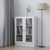 vidaXL Vitrina bela 82,5x30,5x115 cm iverna plošča