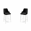 HANAH HOME Set 2 barske stolice Enox Black White