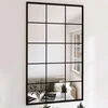 Zidna ogledala 6 kom crna 100x60 cm metalna