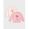 Sinsay - Pamučni crewneck duksevi sa printom 2 pack Minnie Mouse - krem