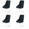 HANAH HOME Set 4 stolice Pare Anthracite White