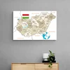 Slika diskretni bež zemljevid Madžarske - 120x80