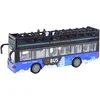 slomart LEAN TOYS Dvoplaščni mestni avtobus 1:16, mestni, modri