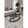 Hanah Home Klub sto Hole Ellipse, 60x40x38 cm, Crni