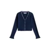 TOMMY HILFIGER Pletena jopa mornarska/bela