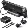 slomart JSAUX 6-v-1 priklopna postaja za ROG Ally X/Steam Deck/Legion Go: 4K@120Hz, 100W polnjenje, HDMI, Ethernet, USB 3.0 - HB0603