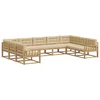 Set vanjskih sofa s jastukom 9 pcs Bijela i bež