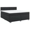 vidaXL vidaXL Box spring postelja z vzmetnico črn 180x200 cm umetno usnje, (21304823)