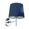 Argon 3908 - Zidna lampa BOLZANO 1xE27/15W/230V plava/sjajni hrom