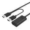 Unitek UTK Y-278 USB 2.0 kabel, 10 m, 2x USB A na USB A, črna