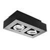 Svetilka stropna LED ready STOBI DLP 250-B dvojna GU10 črna