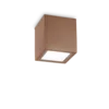 Ideal Lux - Spoljašnje spot svetlo TECHO 1xGU10/20W/230V 15x15 cm IP54 braon