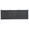 Set panela za ogradu sivi 526 x 186 cm WPC