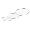 Hexagon LED tube 3 heads lights 128W 6500K tube: 440mm 16pcs, 100-110LM/W PF>0.5 CRI>80 PC