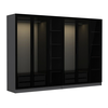 Hanah Home Kale 6095 Garderober, 315x210x52cm, Crni