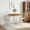 vidaXL 80 x 80 x 75 cm Masiven les akacije Naravna in bela Kvadrat