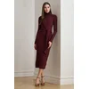 Obleka Lauren Ralph Lauren bordo barva, 200980028