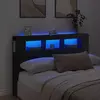 Vidaxl vidaXL Vzglavje postelje z LED osvetlitvijo, črno, 160x18,5x103,5 cm