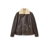 AllSaints Zimska jakna temno rjava/off-bela