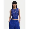 Desigual Top Tanatos 25SWBW25 Modra Slim Fit