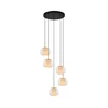 Zuma Line 003064-034743-Luster na sajli SOLIX 5xE27/25W/230V, prečnik 73 cm, zlatna/crna